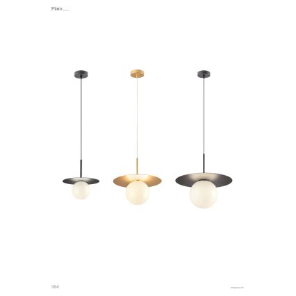 Redo 01-2728 - Hängeleuchte PLATO 1xG9/10W/230V d 20 cm schwarz