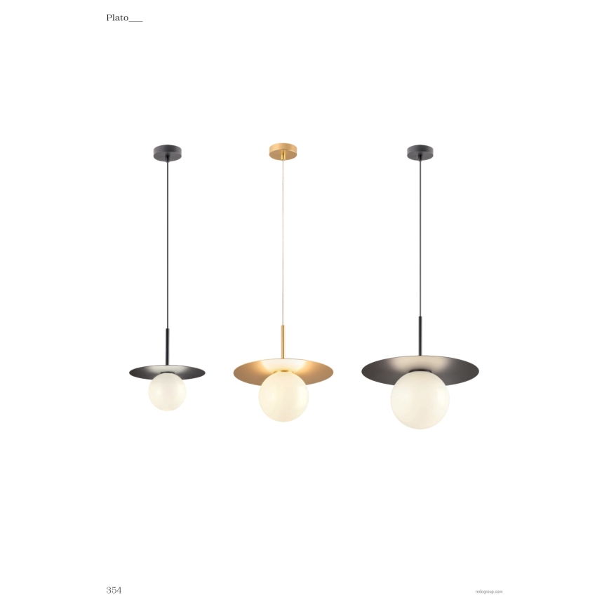 Redo 01-2728 - Hängeleuchte PLATO 1xG9/10W/230V d 20 cm schwarz