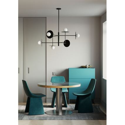 Redo 01-2734 - Deckenleuchte an Stange PLATO 6xG9/10W/230V schwarz