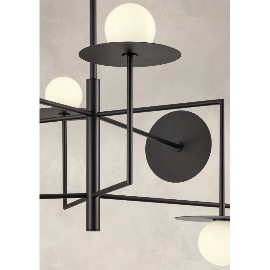Redo 01-2734 - Deckenleuchte an Stange PLATO 6xG9/10W/230V schwarz