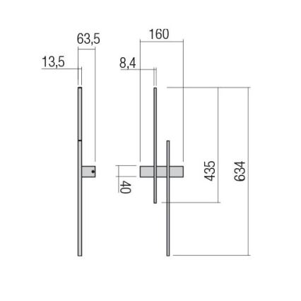 Redo 01-2747 - LED-Wandleuchte TANGENT LED/13W/230V CRI 90 schwarz