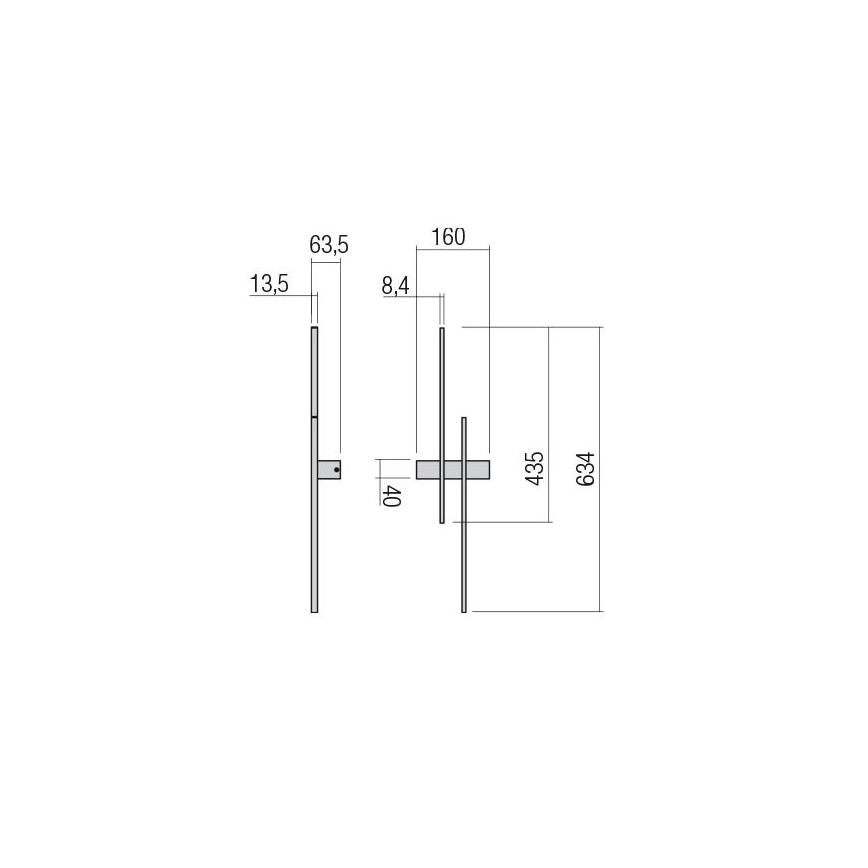 Redo 01-2747 - LED-Wandleuchte TANGENT LED/13W/230V CRI 90 schwarz