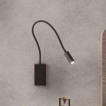 Redo 01-2755 - LED Flexibler Wandleuchte WALLIE LED/3W/230V USB CRI 90 Schwarz