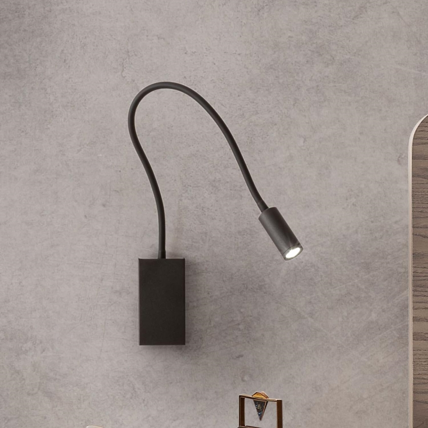 Redo 01-2755 - LED Flexibler Wandleuchte WALLIE LED/3W/230V USB CRI 90 Schwarz