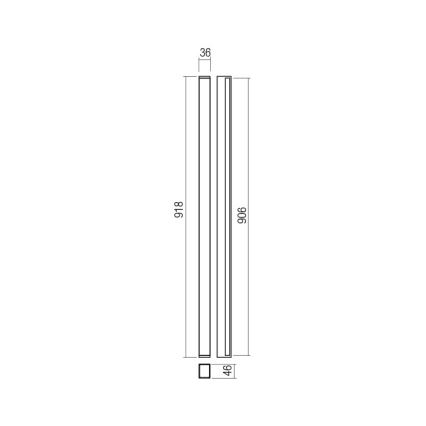 Redo 01-2764 - LED-Wandleuchte PLOT LED/31W/230V 90 cm weiß