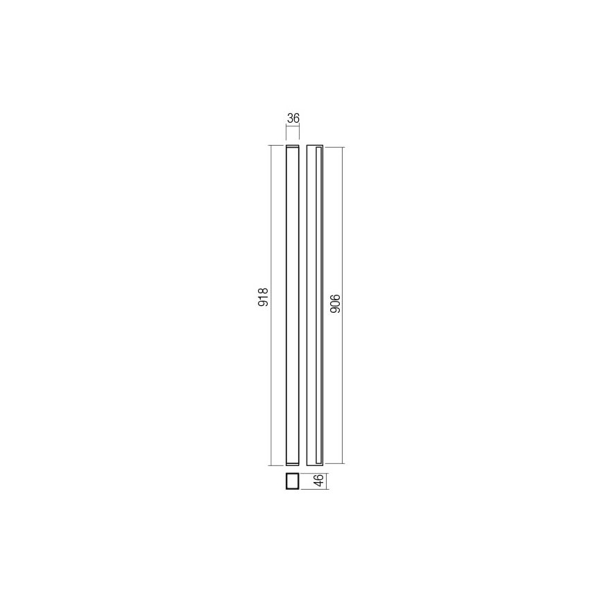 Redo 01-2764 - LED-Wandleuchte PLOT LED/31W/230V 90 cm weiß