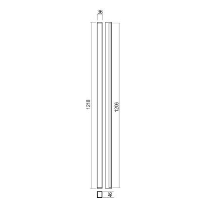 Redo 01-2767 - LED-Wandleuchte PLOT LED/35W/230V 120 cm schwarz