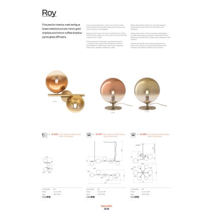 Redo 01-2778 - Wandleuchte ROY 2xG9/10W/230V