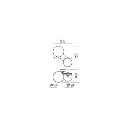 Redo 01-2778 - Wandleuchte ROY 2xG9/10W/230V