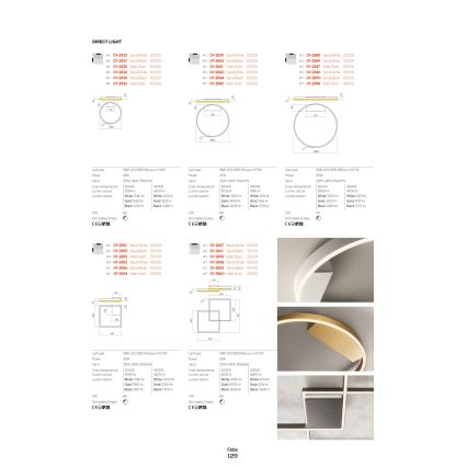 Redo 01-2817 - Dimmbare LED-Wandleuchte FEBE LED/24W/230V golden