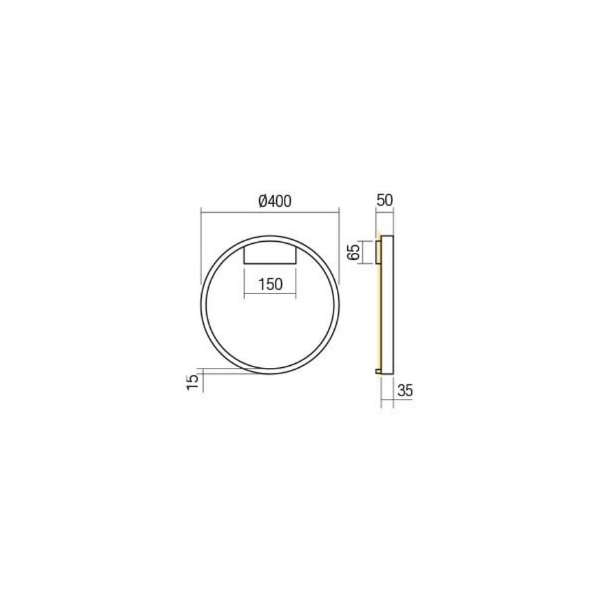 Redo 01-2819 - Dimmbare LED-Wandleuchte FEBE LED/24W/230V schwarz