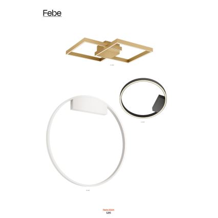 Redo 01-2835 - Dimmbare LED-Wandleuchte FEBE LED/24W/230V gold
