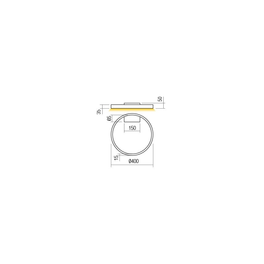 Redo 01-2835 - Dimmbare LED-Wandleuchte FEBE LED/24W/230V gold