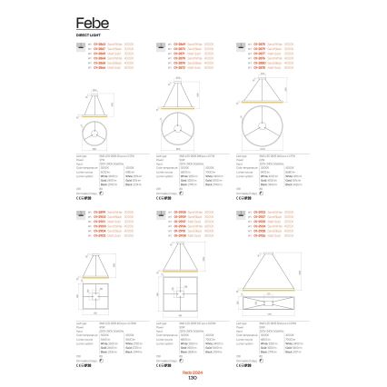 Redo 01-2835 - Dimmbare LED-Wandleuchte FEBE LED/24W/230V golden