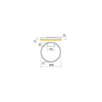 Redo 01-2835 - Dimmbare LED-Wandleuchte FEBE LED/24W/230V golden