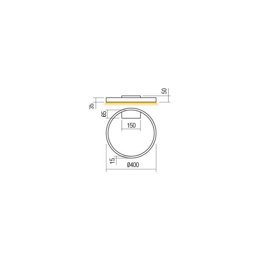 Redo 01-2837 - Dimmbare LED-Wandleuchte FEBE LED/24W/230V schwarz