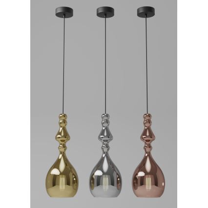 Redo 01-2939 - Pendelleuchte am Kabel AMBIX 1xE27/42W/230V Ø 18 cm braun