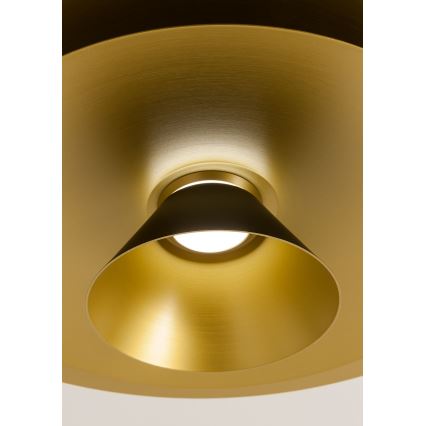 Redo 01-3001 - LED-Pendelleuchte mit Kabelaufhängung FARGO LED/16,5W/230V CRI 90 Ø 50 cm schwarz/gold