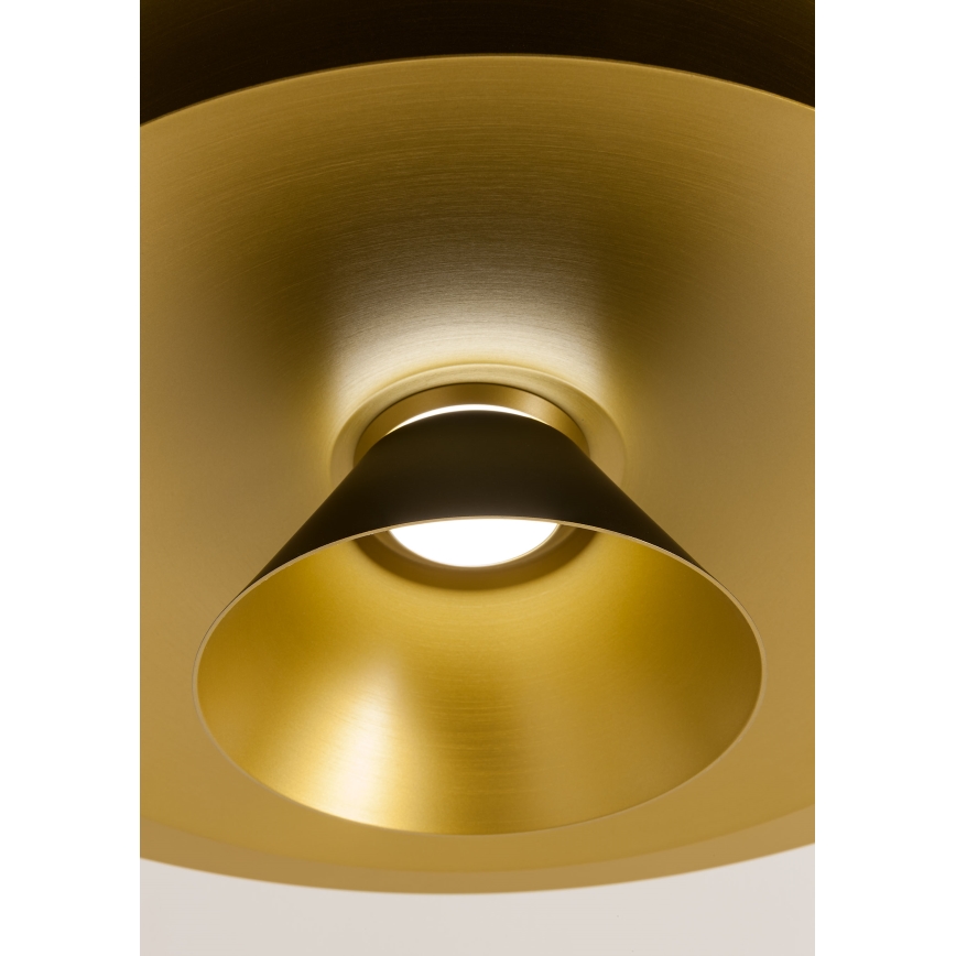 Redo 01-3001 - LED-Pendelleuchte mit Kabelaufhängung FARGO LED/16,5W/230V CRI 90 Ø 50 cm schwarz/gold