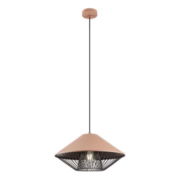 Redo 01-3005 - Pendelleuchte mit Kabel GRILL 1xE27/42W/230V Ø 39,6 cm schwarz/braun