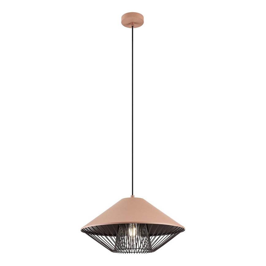 Redo 01-3005 - Pendelleuchte mit Kabel GRILL 1xE27/42W/230V Ø 39,6 cm schwarz/braun