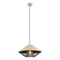 Redo 01-3007 - Pendelleuchte an Kabel GRILL 1xE27/42W/230V Ø 39,6 cm schwarz/beige