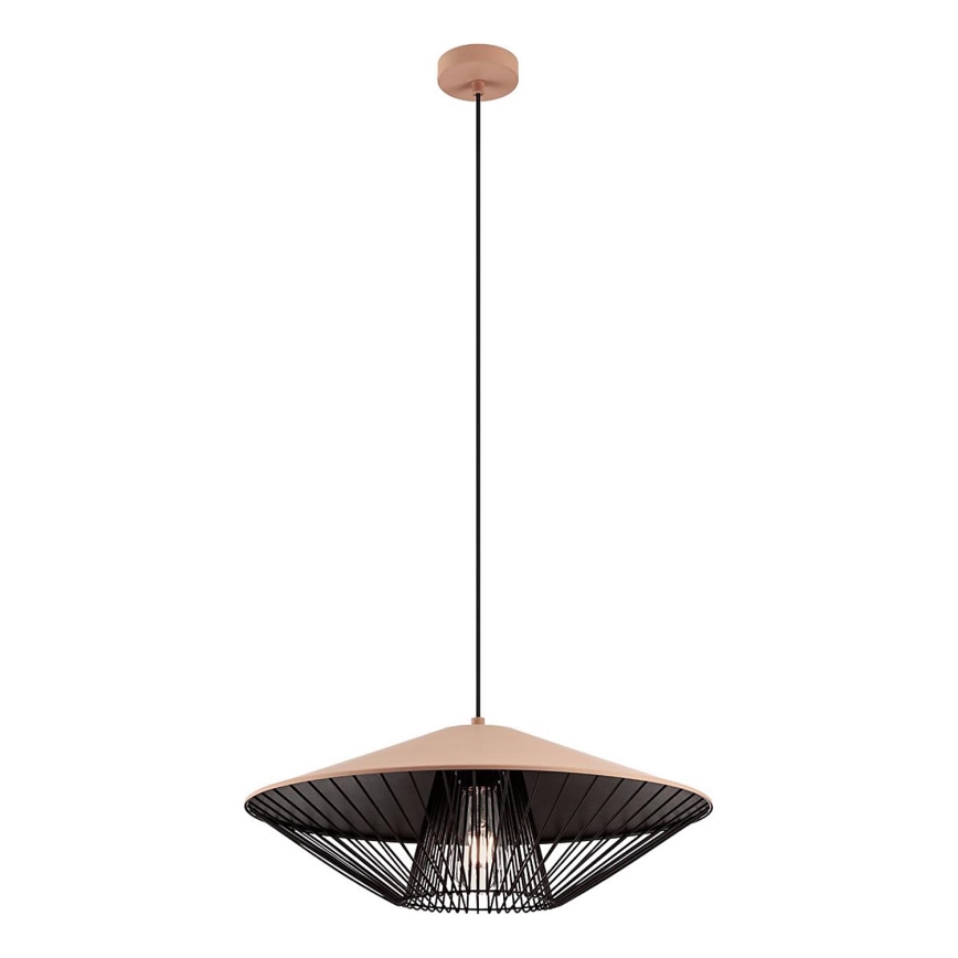 Redo 01-3009 - Pendelleuchte an Kabel GRILL 1xE27/42W/230V Ø 49,5 cm schwarz/braun