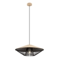 Redo 01-3011 - Pendelleuchte an Kabel GRILL 1xE27/42W/230V Ø 49,5 cm schwarz/beige