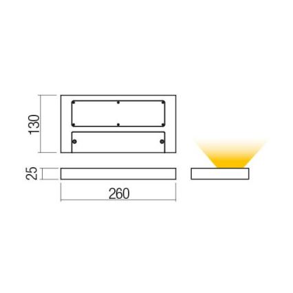 Redo 01-3016 - LED-Wandleuchte LAMINA 2xLED/15W/230V CRI 90 schwarz