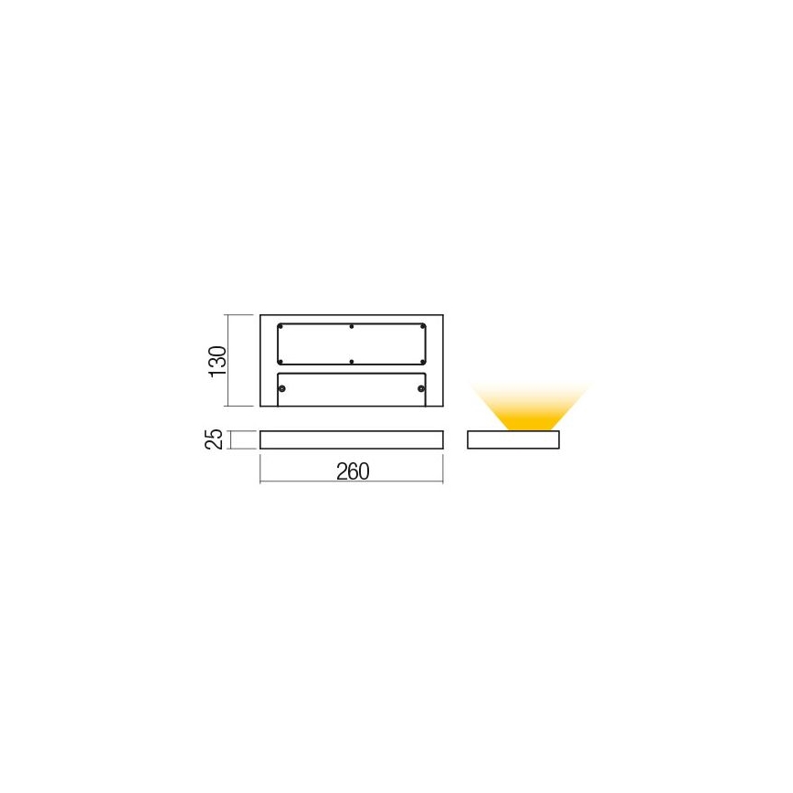 Redo 01-3016 - LED-Wandleuchte LAMINA 2xLED/15W/230V CRI 90 schwarz