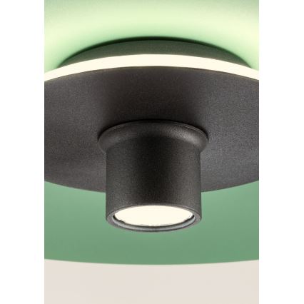 Redo 01-3019 - LED-Hängeleuchte an Stahlseil LARS LED/14W/230V + LED/10W Ø 60 cm CRI 90 grün