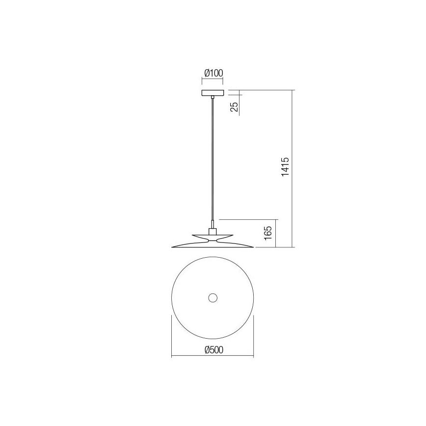 Redo 01-3049 - Hängeleuchte an Kabel GUNNAR 1xE27/42W/230V Ø 50 cm orange