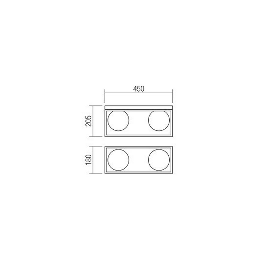 Redo 01-3054 - Deckenleuchte ZODIAC 2xE14/28W/230V