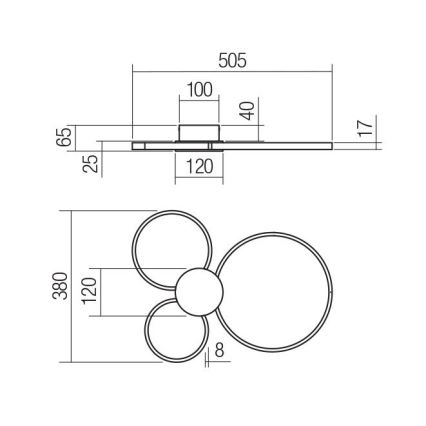 Redo 01-3105 - LED-Deckenleuchte ATOM LED/20W/230V