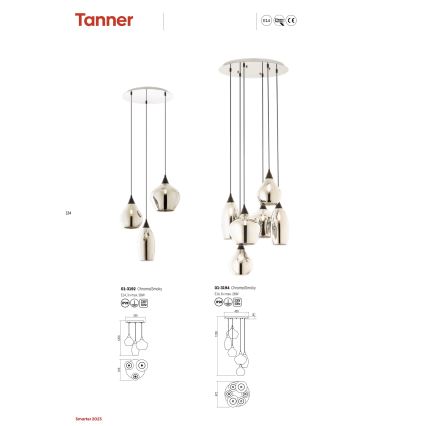 Redo 01-3192 - Hängeleuchte TANNER 3xE14/28W/230V d 37,6 cm