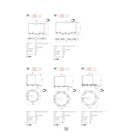 Redo 01-3239 - LED-Wandbeleuchtung SINCLAIR LED/6,5W/230V CRI 93 IP21 golden