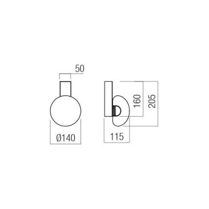 Redo 01-3239 - LED-Wandbeleuchtung SINCLAIR LED/6,5W/230V CRI 93 IP21 golden