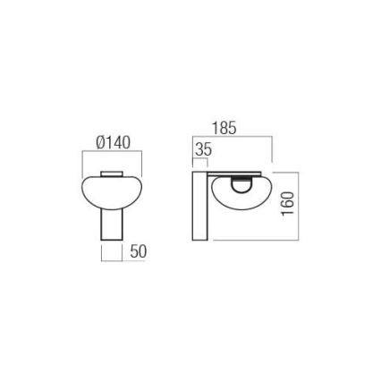 Redo 01-3242 - LED-Wandbeleuchtung SINCLAIR LED/6,5W/230V CRI 93 IP21 schwarz