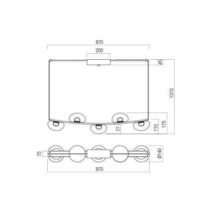 Redo 01-3244 - Dimmbare LED-Hängeleuchte an Schnur SINCLAIR LED/35W/230V CRI 93 IP21 schwarz