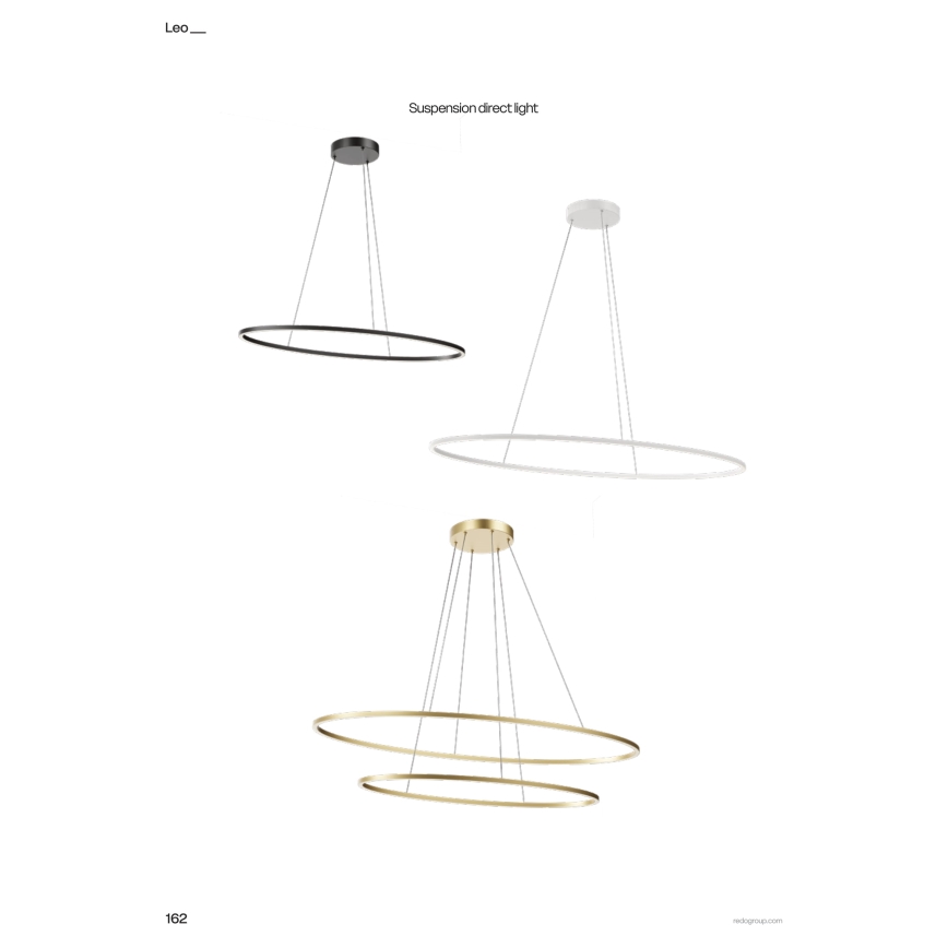 Redo 01-3340 - Dimmbare LED-Pendelleuchte LEO an Stahlseil LED/67W/230V 3000/4000K CRI 90 weiß
