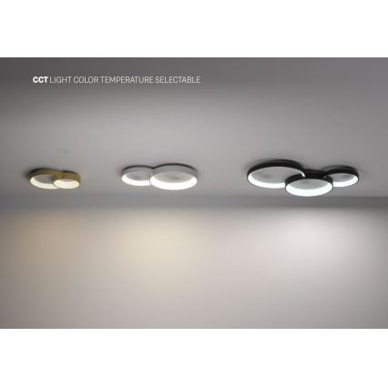 Redo 01-3375 - LED dimmbares Deckenleuchte COMBI LED/72W/230V 3000/4000/6000K CRI98 schwarz