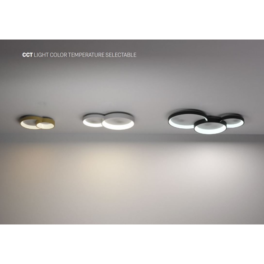 Redo 01-3375 - LED dimmbares Deckenleuchte COMBI LED/72W/230V 3000/4000/6000K CRI98 schwarz