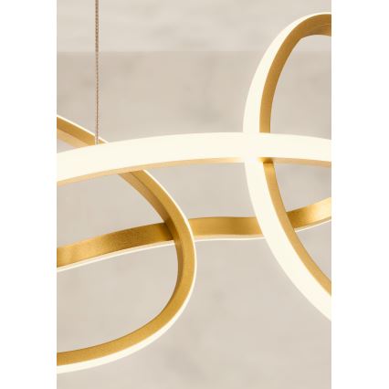 Redo 01-3392 - Dimmbare LED-Pendelleuchte BIAS mit Kabelaufhängung LED/120W/230V 3000/4500/6500K CRI 90 goldfarben