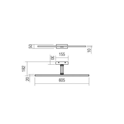 Redo 01-3463 - LED-Bilderleuchte LINEAR LED/8W/230V 60,5 cm CRI 92 schwarz