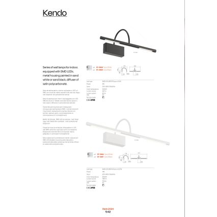 Redo 01-3464 - LED-Bilderleuchte KENDO LED/6W/230V 34,4 cm CRI 92 weiß