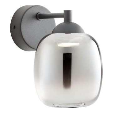 Redo 01-3483 - LED-Wandleuchte KHADI LED/6W/230V CRI 90 schwarz/rauchfarben