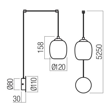 Redo 01-3484 - LED Wandleuchte KHADI LED/6W/230V CRI 90 Ø 12 cm schwarz/rauchfarben