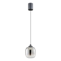 Redo 01-3486 - LED-Pendelleuchte an Kabel KHADI LED/6W/230V CRI 90 Ø 12 cm Schwarz/Rauchglas