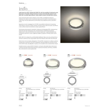 Redo 01-3590 - LED-Deckenleuchte SOLERA LED/36W/230V d 45 cm CRI 93 3000/4000K grau