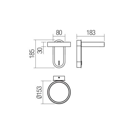 Redo 01-3763 - LED-Wandleuchte KEEN LED/6W/230V CRI 90 3000K weiß